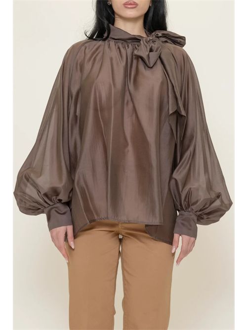 Blusa con fiocco VICOLO | TD0317/MORO